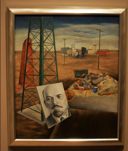 Oswaldo Louis Guglielmi (1906-1956), Phoenix (Portrait in the Desert; Lenin) (Phoenix (Portrait dans le désert ; Lénine), 1935, Huile sur toile, 76.2 x 63.8 cm. Sheldon Museum of Art, University of Nebraska-Lincoln, NAA-Nelle
